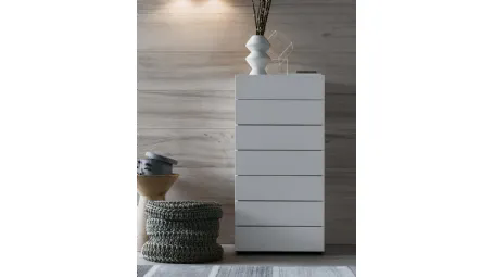 Settimanale Cube in legno laccato bianco di Giellesse