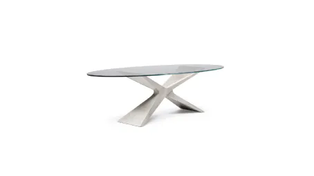 Tavolo Nexus con top in vetro di Midj