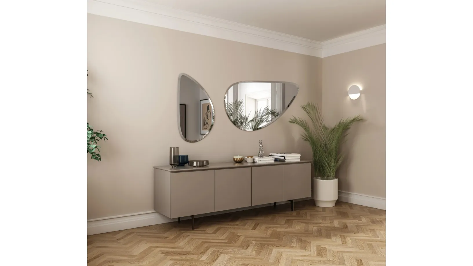 Specchio Boston sagomato e bisellato di Easyline
