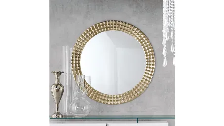 Specchio da parete con cornice in legno in foglia oro Egypt di Cattelan Italia