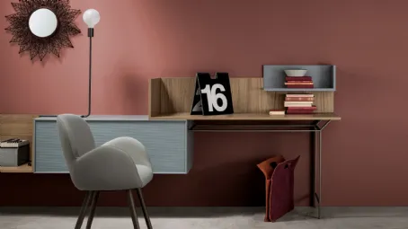 Scrittoio Tavolo H1115 dal design moderno in melaminico e laccato di SantaLucia