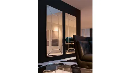 Specchio elegante e raffinato con bisello smussato Constantia di Tonin Casa