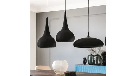 Lampada a sospensione con rivestimento in maglia Byblos di Cattelan Italia