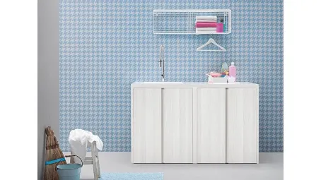 Mobile da Bagno in melaminico effetto legno Acqua e Sapone Lavanderia 02 di Birex