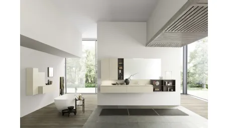 Mobile da Bagno sospeso M2 System C201 in ecomalta di Baxar