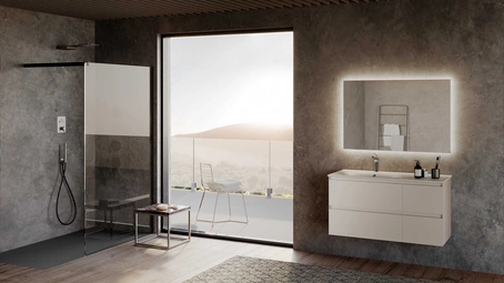 Mobile da Bagno sospeso Block System Picasso C30 di Baxar