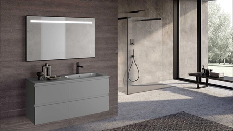 Mobile da Bagno sospeso Block System Slim C31 di Baxar