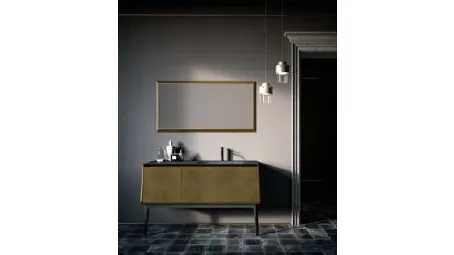 Mobile da bagno di design in laccato metallico Campus 01 di Birex