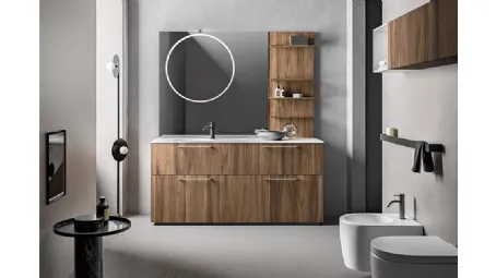 Mobile da Bagno Cartabianca in nobilitato Tabacco di Cerasa