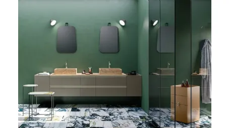 Mobile da Bagno Cartabianca in Opaco Fango di Cerasa