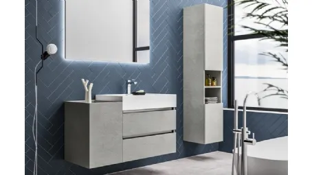 Mobile da Bagno Misura in nobilitato effetto Malta Grigio di Cerasa