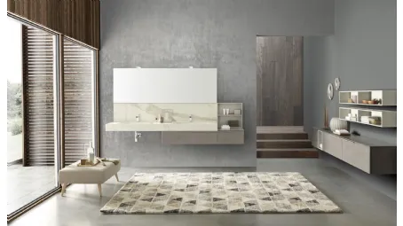 Mobile da Bagno sospeso M1 System C101 in ecomalta di Baxar