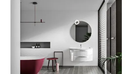 Mobile da Bagno Misura in laccato Bianco Lucido di Cerasa