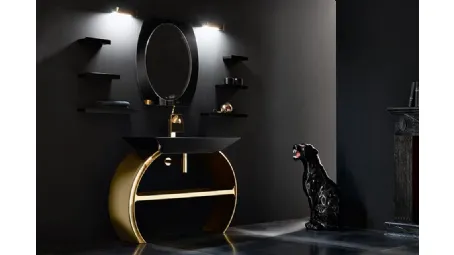 Mobile da Bagno Moon in finitura Oro di Cerasa