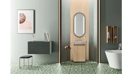 Mobile da Bagno Nerolab in Impiallacciato Rovere Chiaro di Cerasa