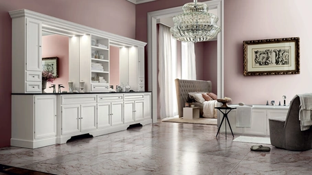 Mobile da Bagno Paestum 00 in laccato Bianco di Cerasa