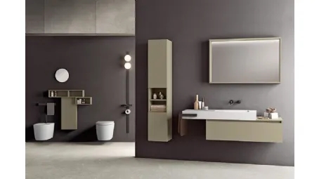 Mobile da Bagno Segno in Grigio Olivastro di Cerasa