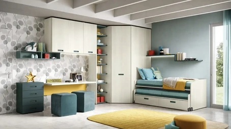 Cameretta con letti scorrevoli K105 Moretti Compact Camerette