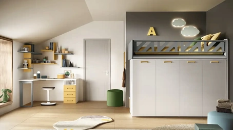 Cameretta a soppalco K109 di Moretti Compact Camerette