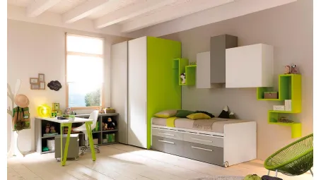 Cameretta verde di design KC307 di Moretti Compact