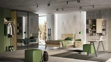 Cameretta componibile Y116 di Moretti Compact Camerette