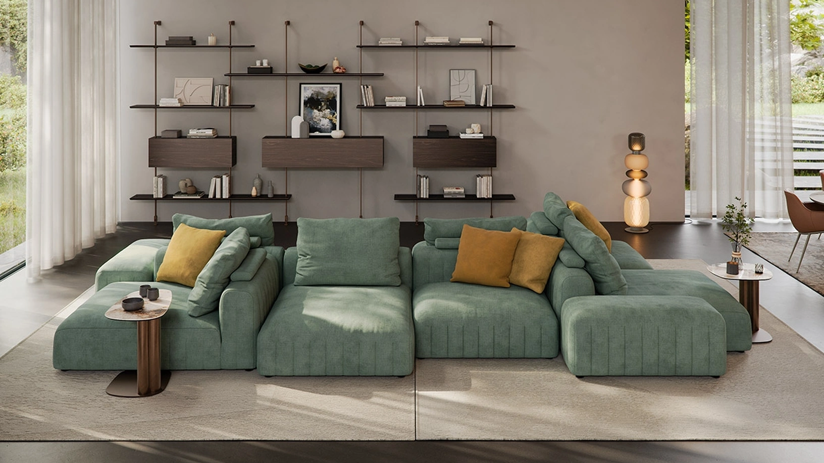 Divano con penisola Gibson di Cattelan Italia