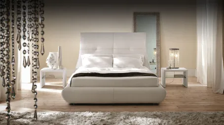 Letto Matisse con testiera importante e box contenitore di Cattelan Italia