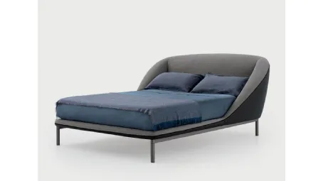 Letto in tessuto con testiera Domenica di Pianca