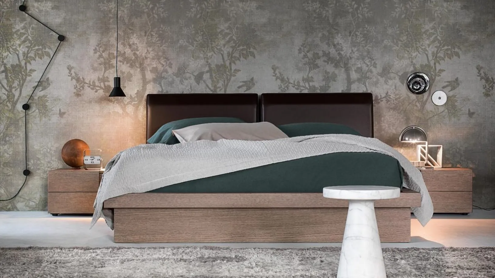 Letto con testiera e contenitore Francis di Giellesse