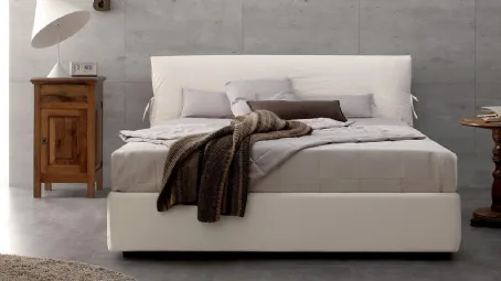 Letto con contenitore Luxor Box di Spagnol Salotti