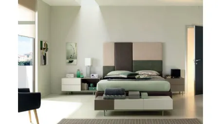 Letto con testiera importante in ecopelle NC110 Moretti Compact