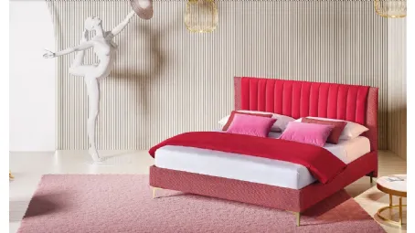 Letto in tessuto con testiera trapuntata Phlox di Le Comfort