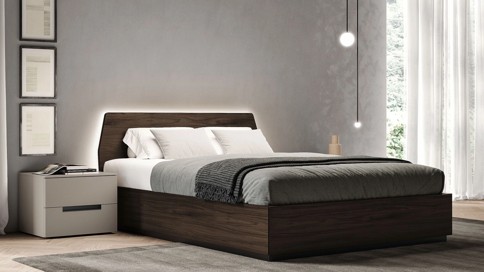 Letto Polar con box contenitore di Spagnol Mobili