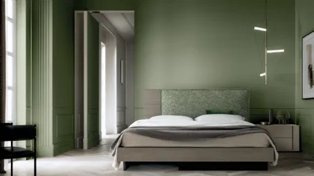 Letto in melaminico e tessuto Plinio di SantaLucia