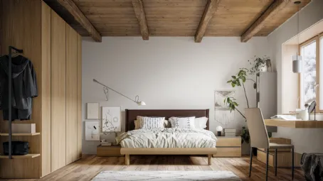 Letto con testiera in ecopelle West di SantaLucia