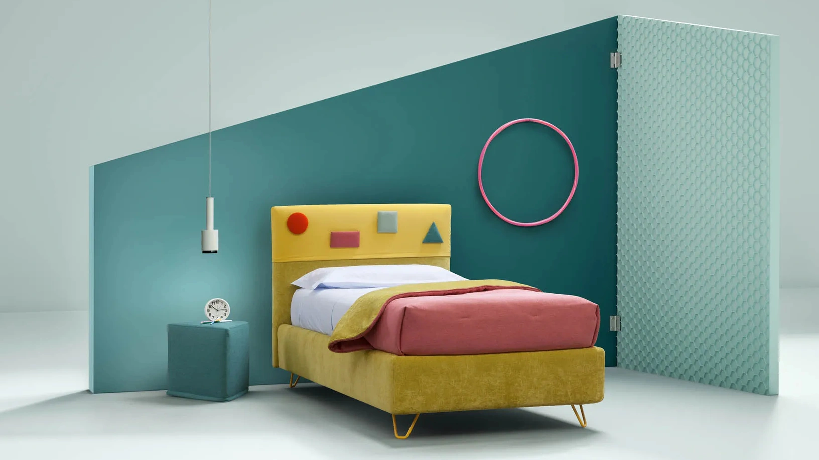 Letto singolo in tessuto Plain di Bside