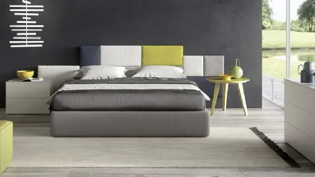 Letto Line Pentagramma Over con boiserie di Spagnol Mobili