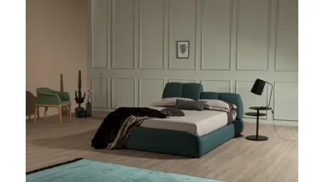 Letto in tessuto imbottito con testiera Tuny di Tonin Casa