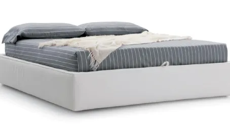 Letto Sommier in tessuto imbottito con contenitore Turca Gold di Spagnol Salotti
