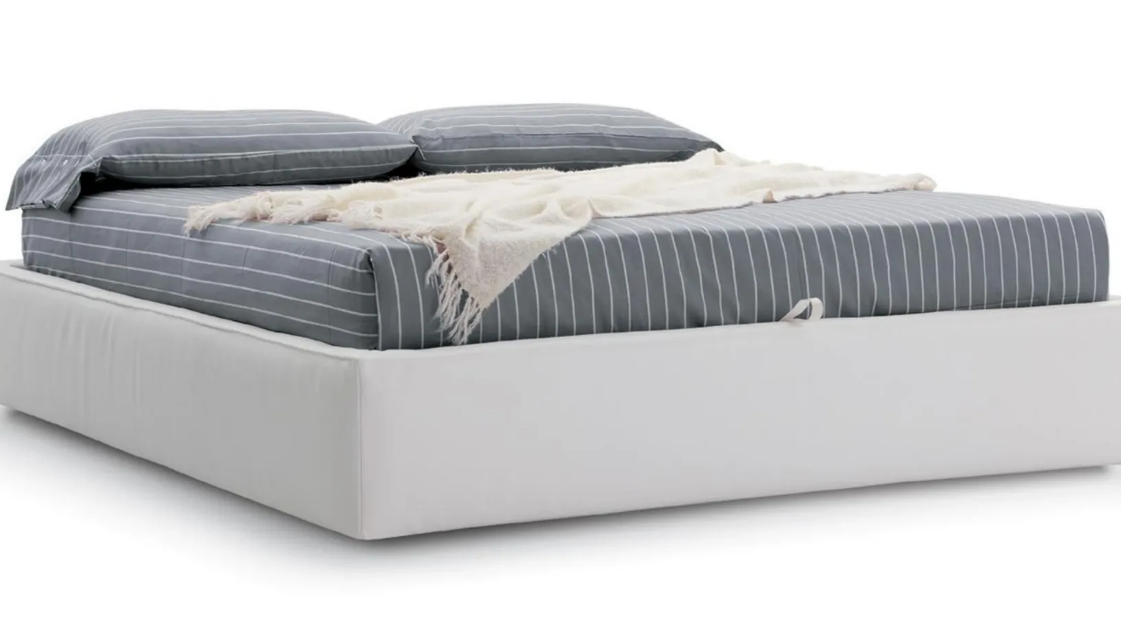 Letto Sommier in tessuto imbottito con contenitore Turca Gold di Spagnol Salotti