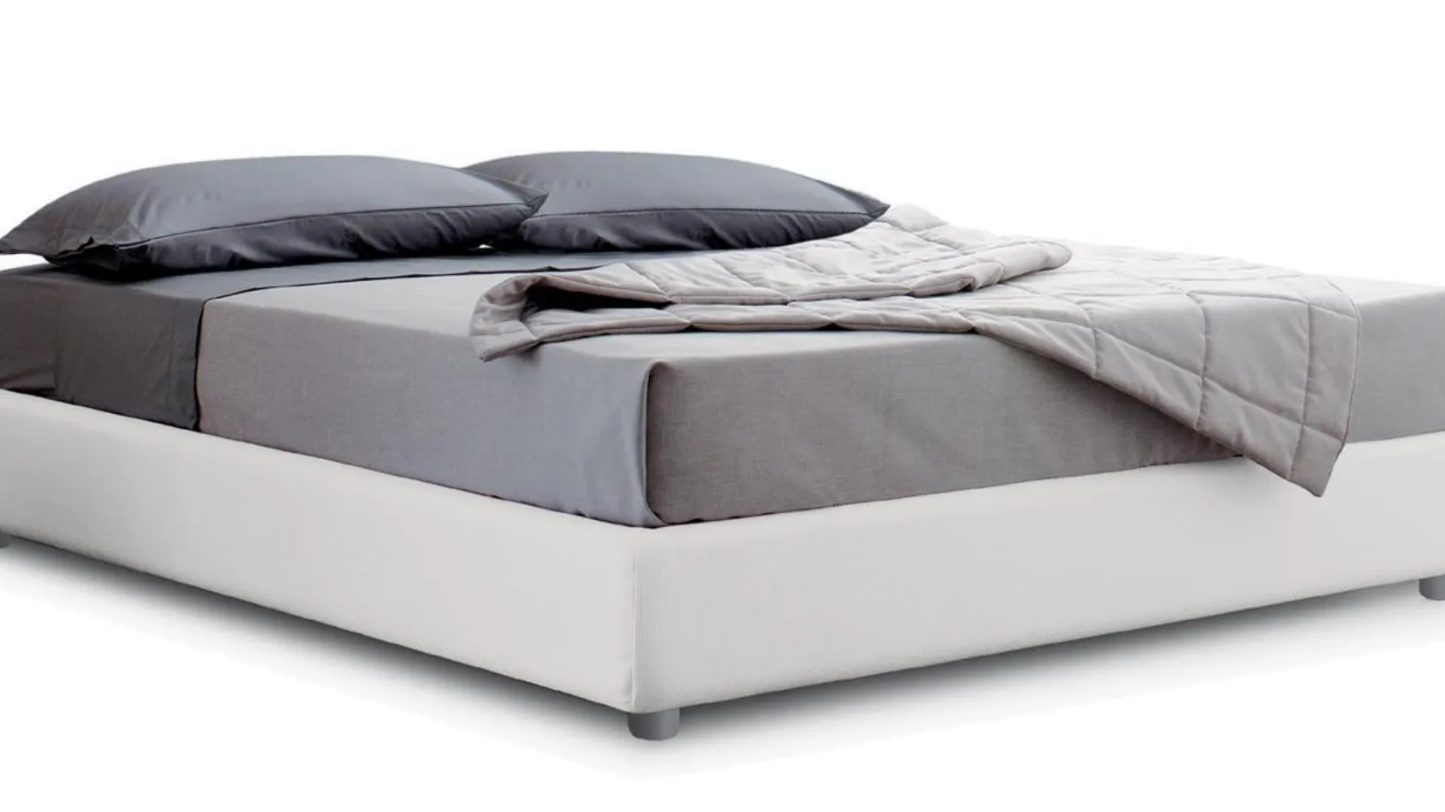 Letto Sommier matrimoniale con giroletto imbottito Turca Side di Spagnol Salotti