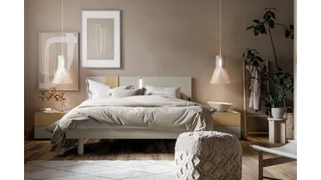 Letto laccato opaco con testiera Zoom di SantaLucia