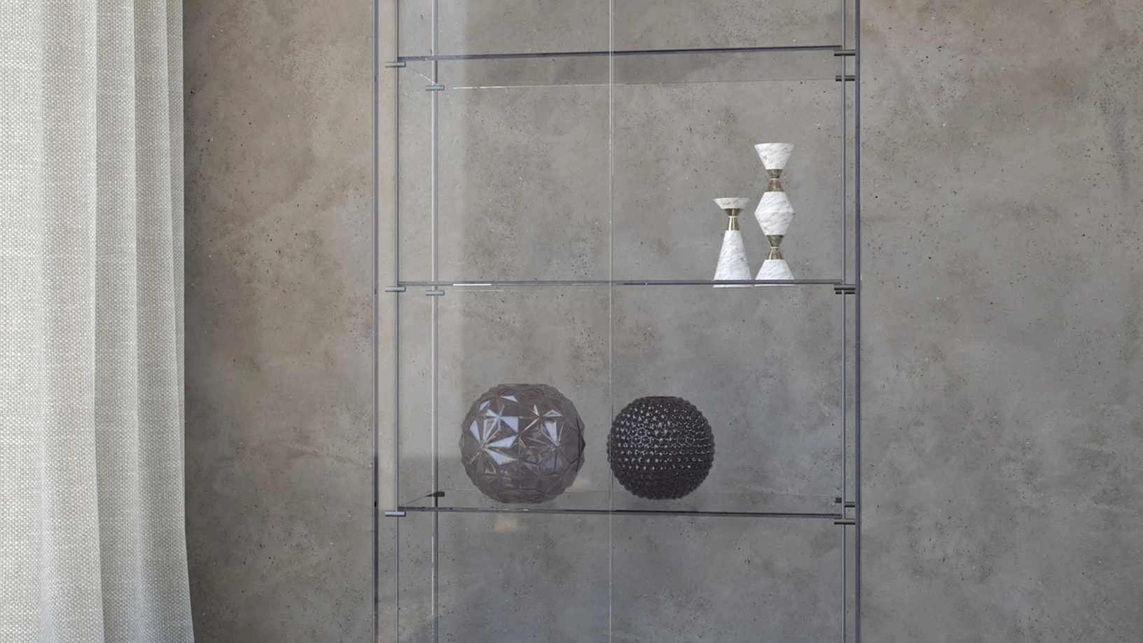 Libreria in vetro Ego Plus di Tonin Casa