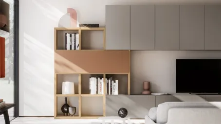 Libreria in laccato opaco GS213 di SantaLucia