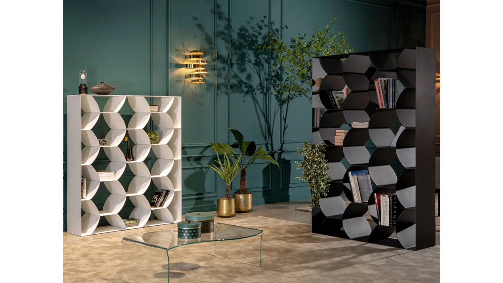 Libreria di design Honeybook in metallo verniciato di Tonin Casa