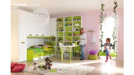 Libreria in melaminico e laccato KC402 di Moretti Compact
