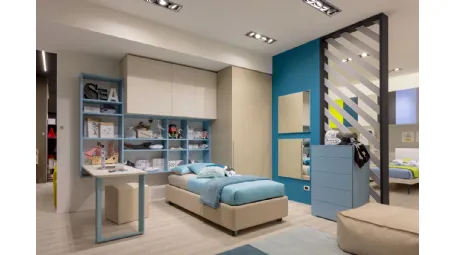 Libreria sospesa in laccato opaco Cielo MC030 di Moretti Compact