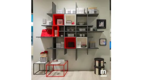 Libreria in laccato opaco Flexa MC045 di Moretti Compact