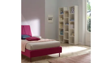 Libreria in laccato opaco bianco Outline SC210 di Moretti Compact