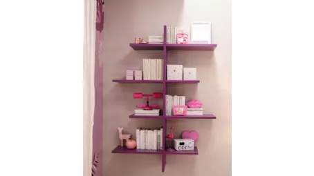 Libreria in laccato lampone YC312 di Moretti Compact